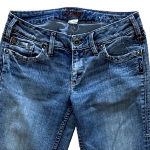 🔥 SILVER JEANS Aiko Slim Low-Rise Jeans Size 28 👖 - Picture 2 of 14